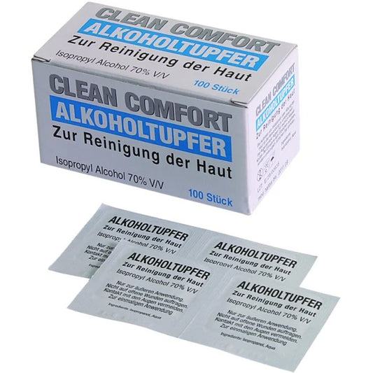 Alkoholtupfer 100 Stück Ampri Clean Comfort 70% Isopropyl-Alkohol - 