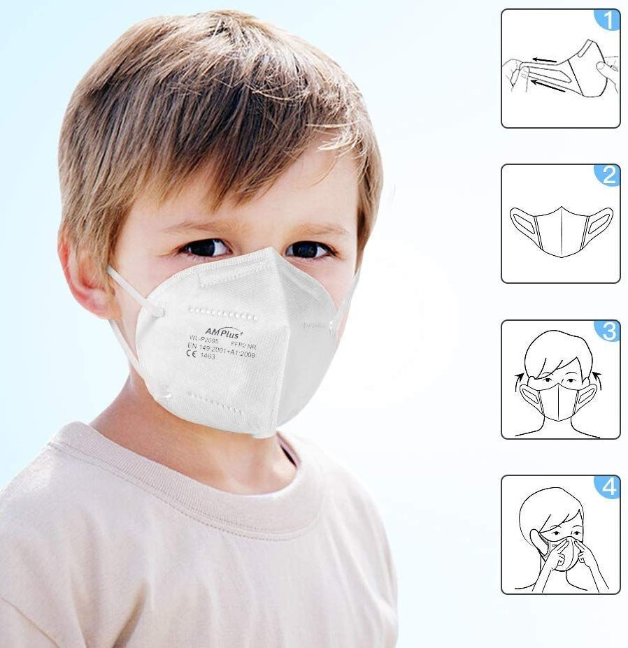 Kleine FFP2 Masken 20 Stück, einzeln verpackt, ideal für Kinder - Atemschutzmasken