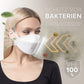 HARD 20 Stück FFP2 Atemschutzmaske, Made in Germany EN 149:2001+A:2009 zertifizierte Maske filtert 99,5%, Antibakterielle Kupfer Nano Technologie - Weiß Fischmaske - Medizinische Masken