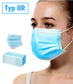 50x Mundschutz Blau, Nasenschutz Mund-Nasen-Schutz Einweg Maske Typ II R OP-Maske - Atemschutzmasken