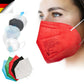 FFP2 Masken in Rot. Made in EU, CE Zertifiziert, 10 Stück einzeln verpackt - Medizinische Masken
