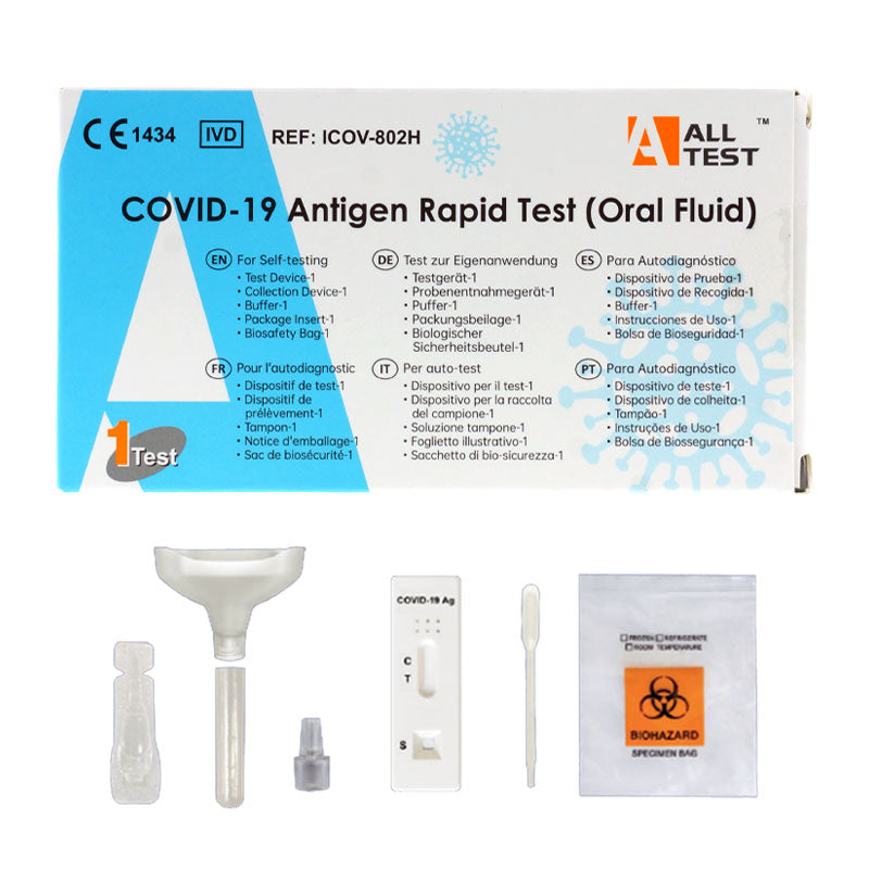 Spucktest / Speicheltest - SARS-CoV-2 Antigen-Selbsttest / COVID-19- Schnelltest (Einzelverpackt) - Medizinische Tests