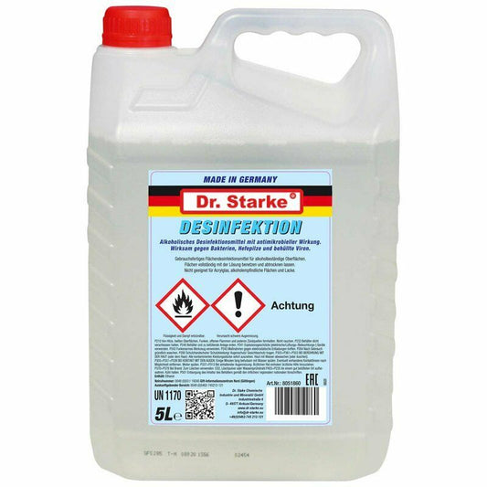 Dr. Starke Flächendesinfektion 5L Kanister Desinfektionsmittel für Flächen 5000ml Flächendesinfektion Ethanol - Desinfektionsmittel